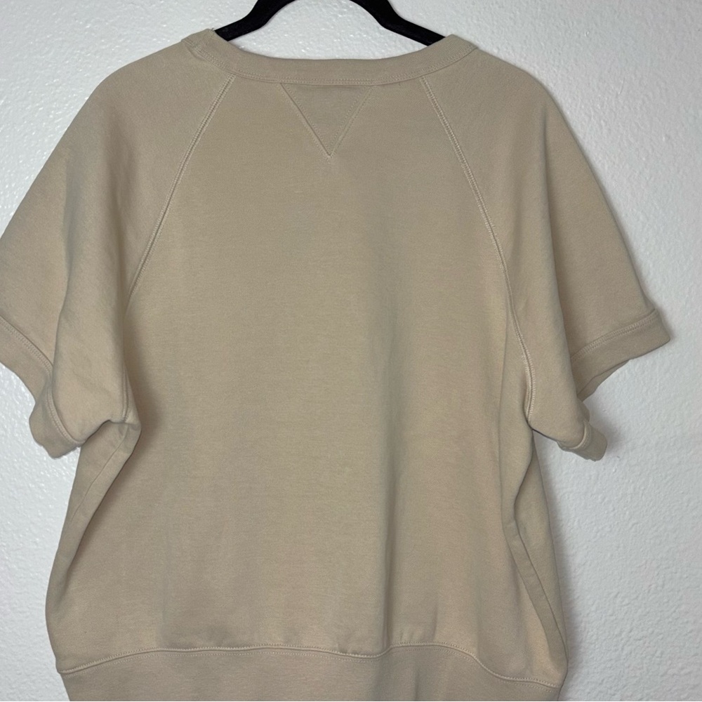 Champion Women's Short Sleeve Fleece Sweatshirt Size Medium Vintage Inspired Tan - Picture 14 of 16